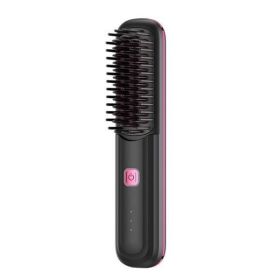 Wireless Hair Straightener Comb: Ultra.Soft Hair Brush, Portable Cordless Design, USBCharging, Hidden Heating, Scalp Massage, LEDDisplay